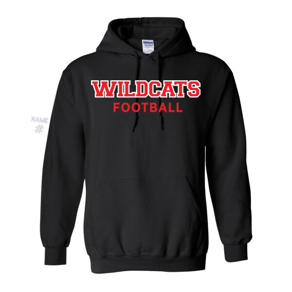 Gildan Unisex Wildcats Football Twill Hoodie Thumbnail