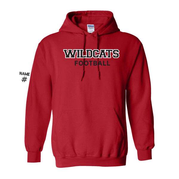 Gildan Unisex Wildcats Football Printed Hoodie Thumbnail