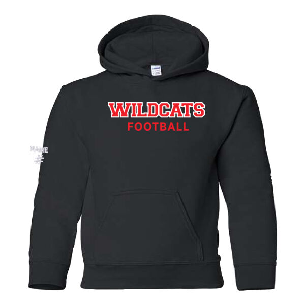 Gildan Youth Wildcats Football Twill Hoodie Thumbnail