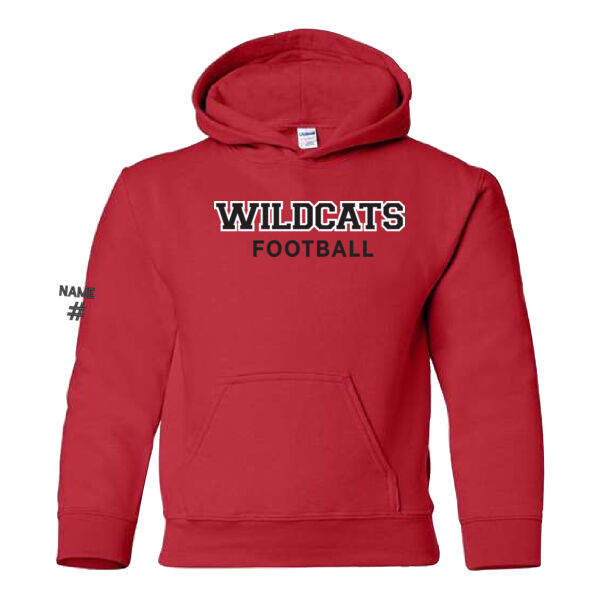 Gildan Youth Wildcats Football Printed Hoodie Thumbnail