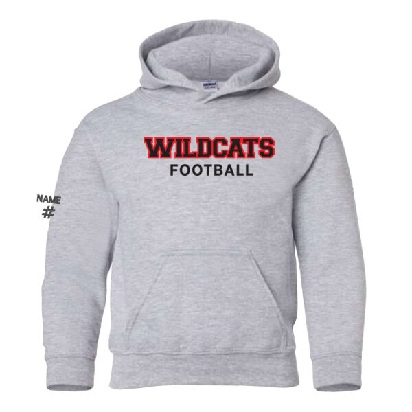Gildan Youth Wildcats Football Printed Hoodie Thumbnail