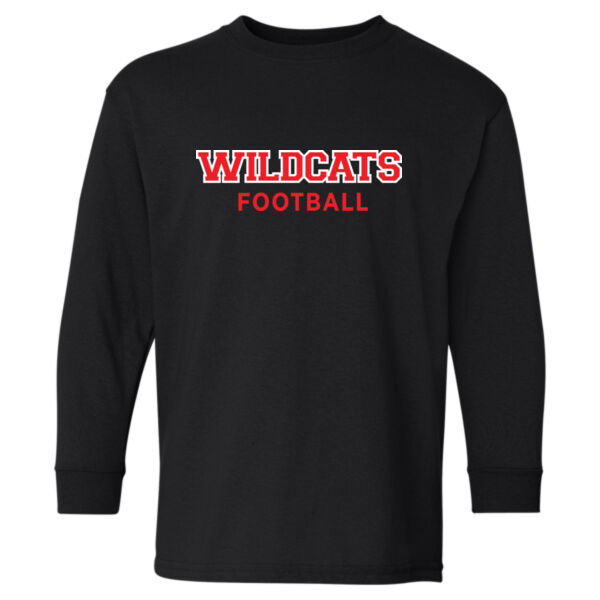 Gildan Youth Wildcats Football Printed Long Sleeve Thumbnail