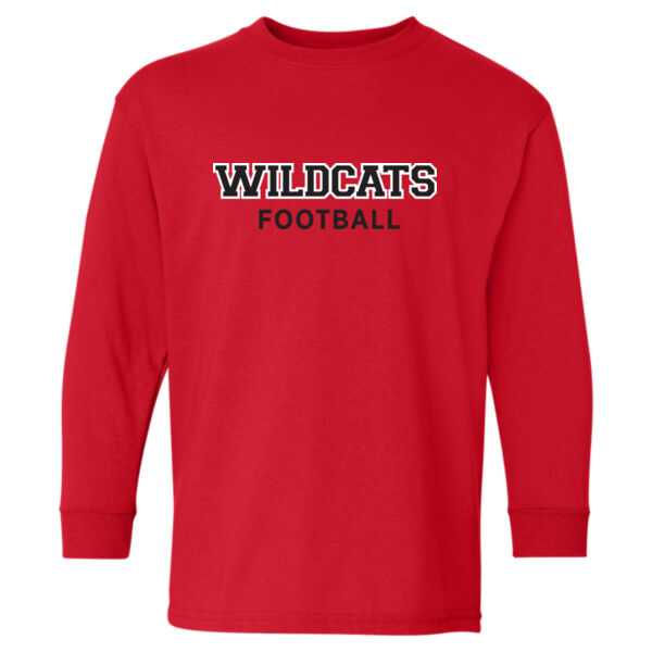 Gildan Youth Wildcats Football Printed Long Sleeve Thumbnail