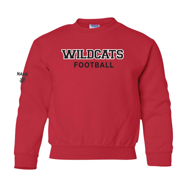 Gildan Youth Wildcats Football Printed Crewneck Thumbnail