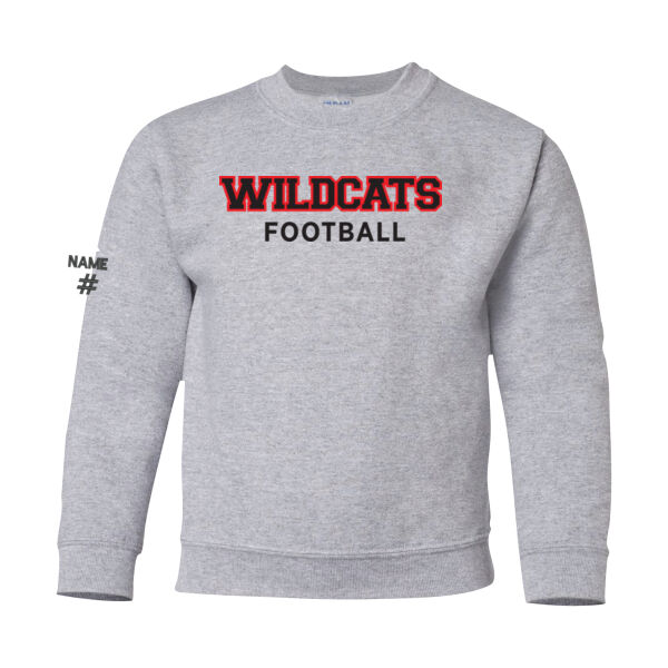 Gildan Youth Wildcats Football Printed Crewneck Thumbnail